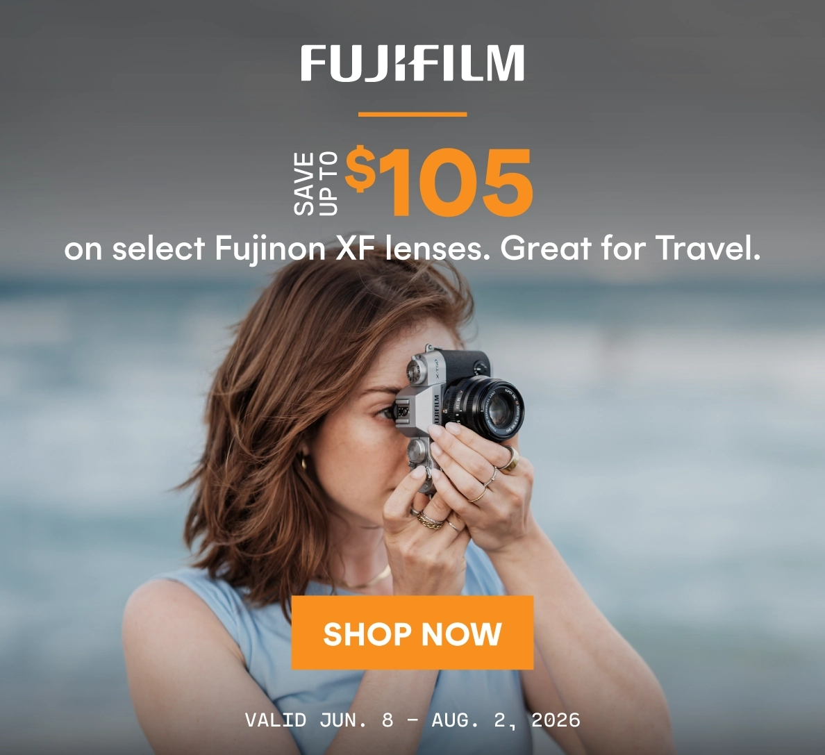 Save up to $105 on Fujinon XF lenses. Great for travel!