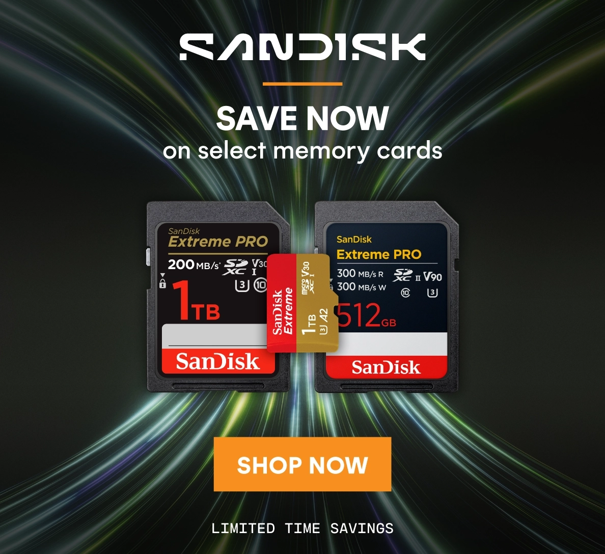 Sandisk Memory Cards on Sale for a limited time only