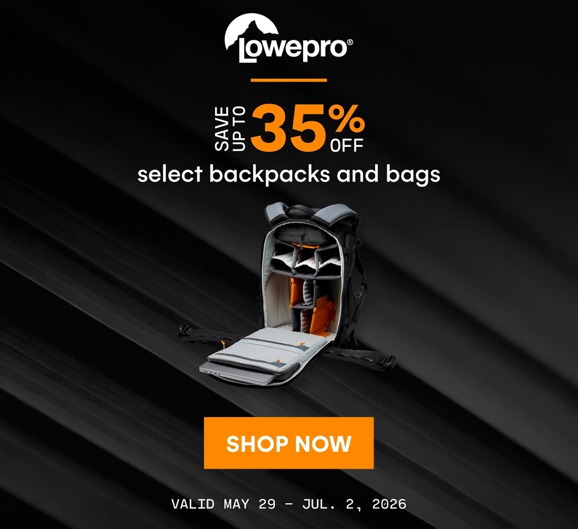 Save up to 35% off select Lowepro backpacks and bags.