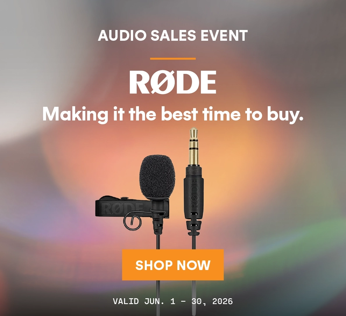 Rode Audio Sales Event on now!