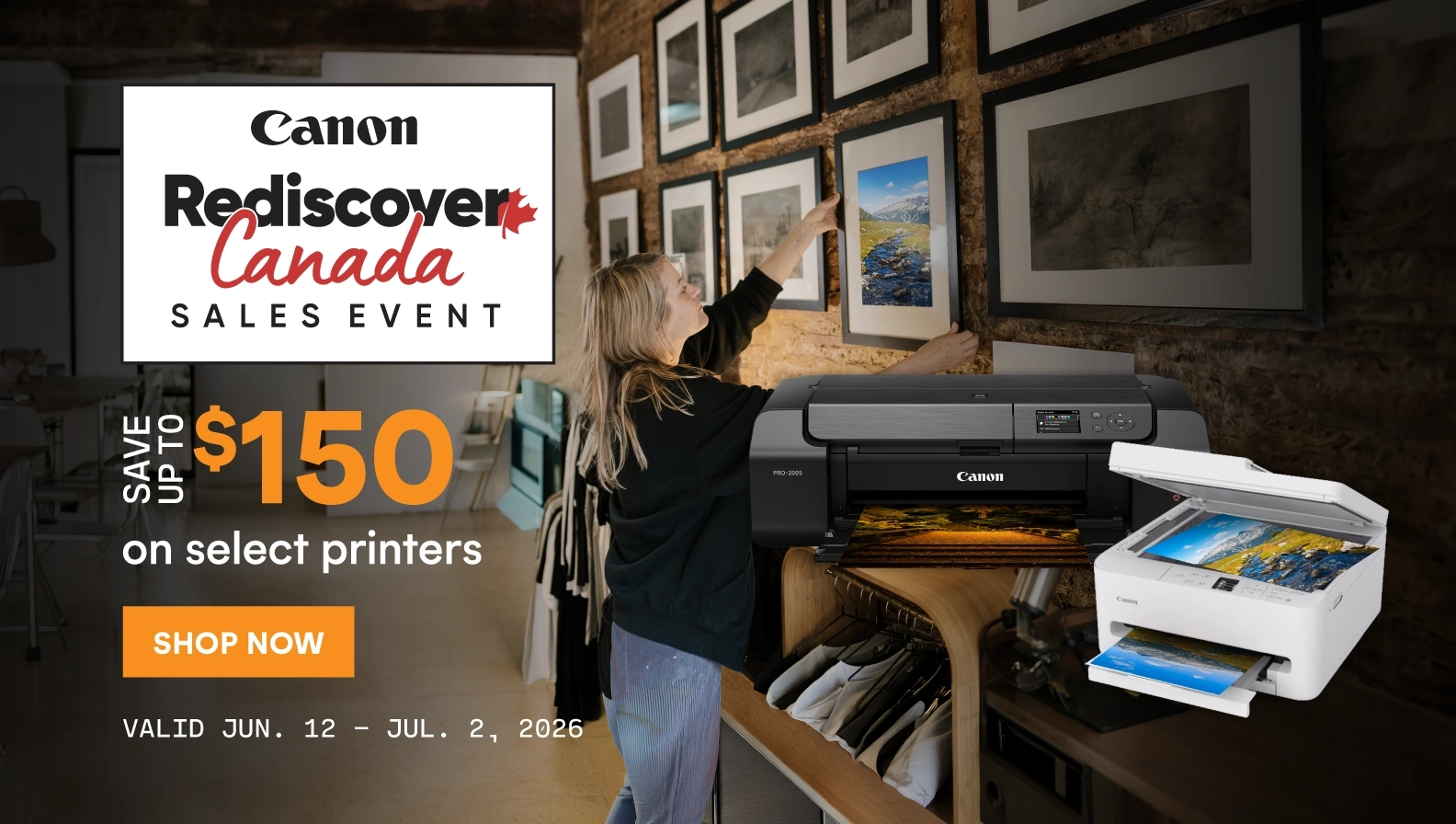 Save up to $150 on select Canon printers