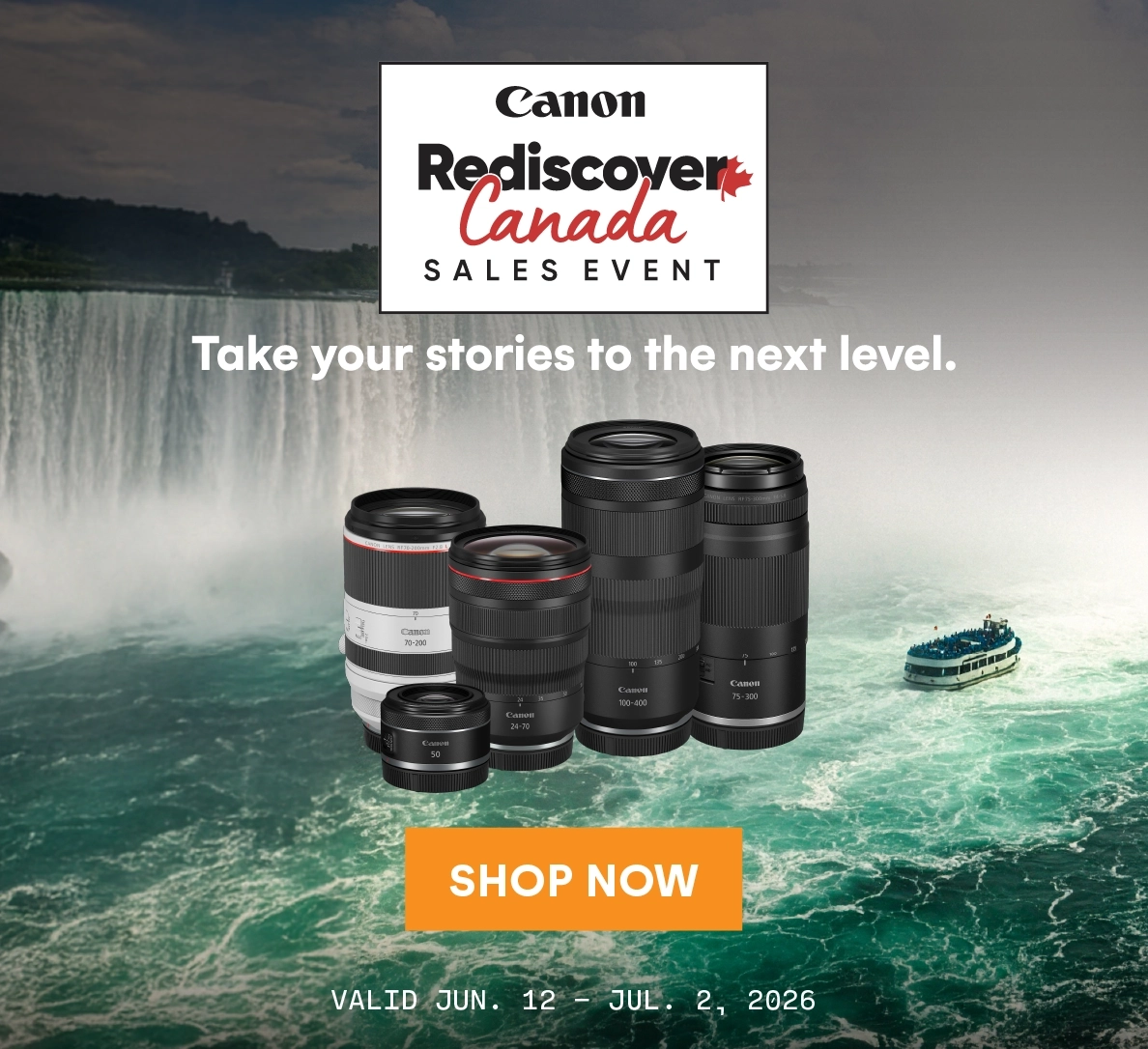 Save on select Canon lenses