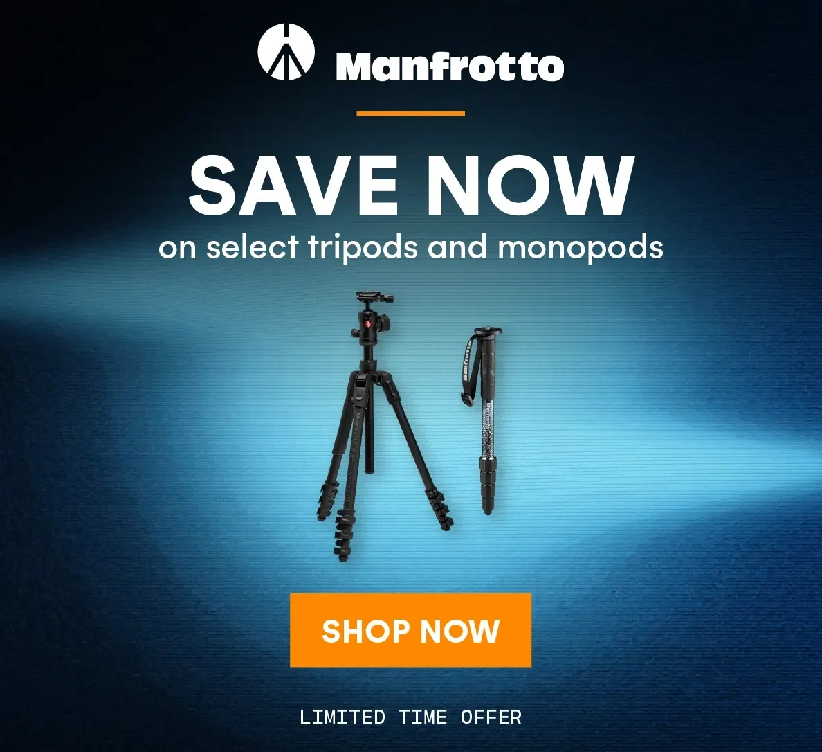 Save on Manfrotto tripods and monopods for a limited time!