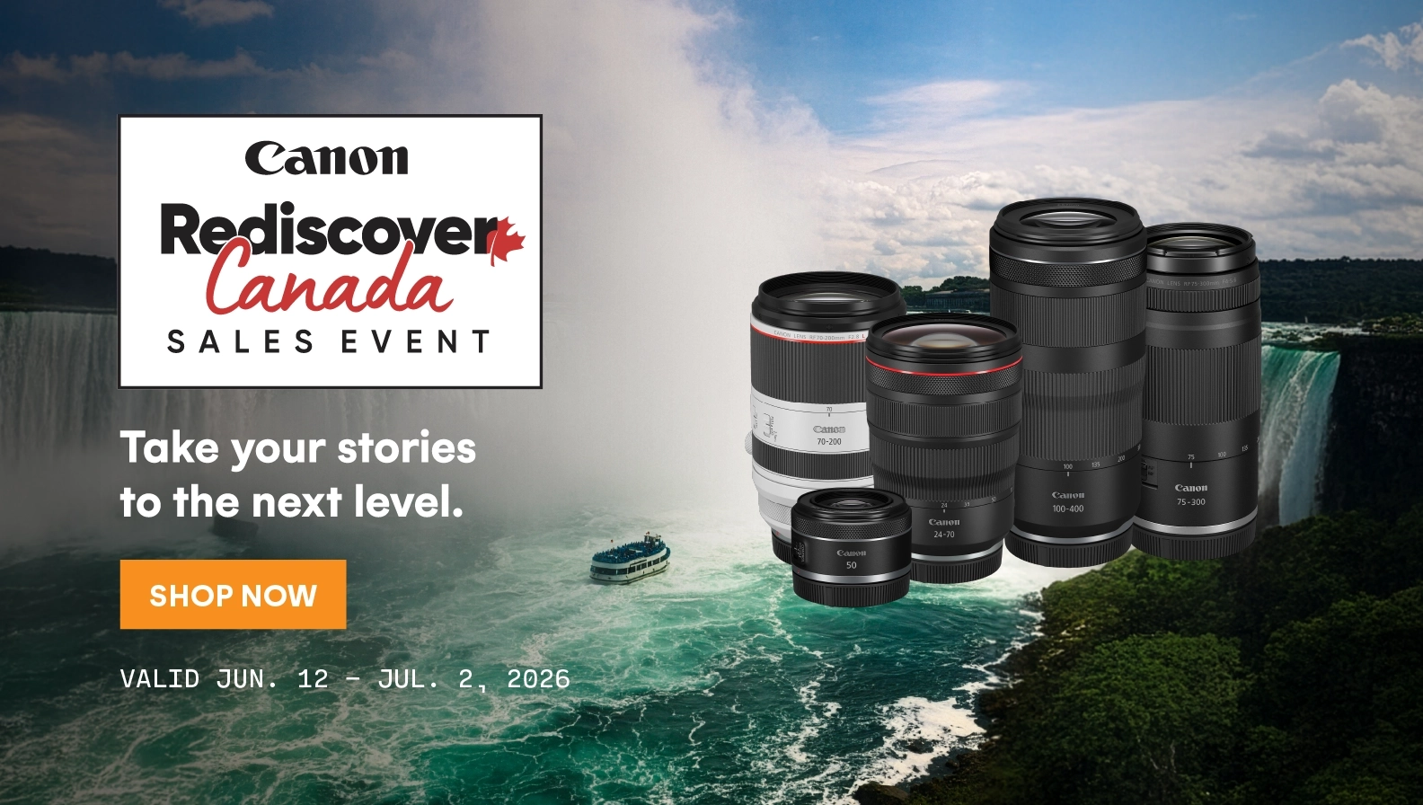 Save on select Canon lenses