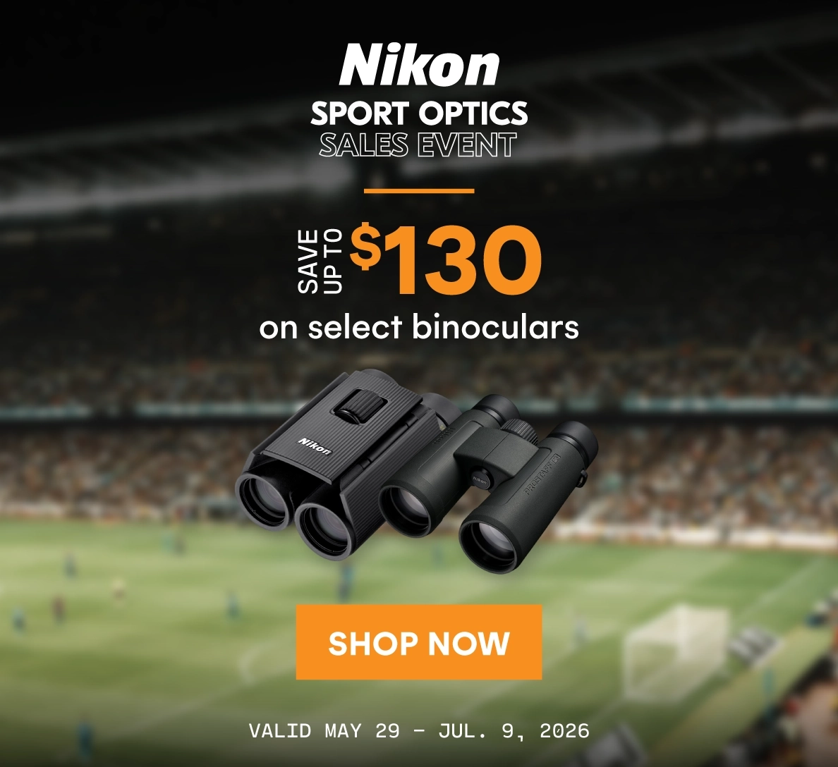 Save up to $130 on select Nikon binoculars