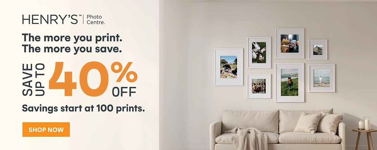 Save up to 40% off bulk prints at Henry's Photo Centre. Savings start at 100 prints.