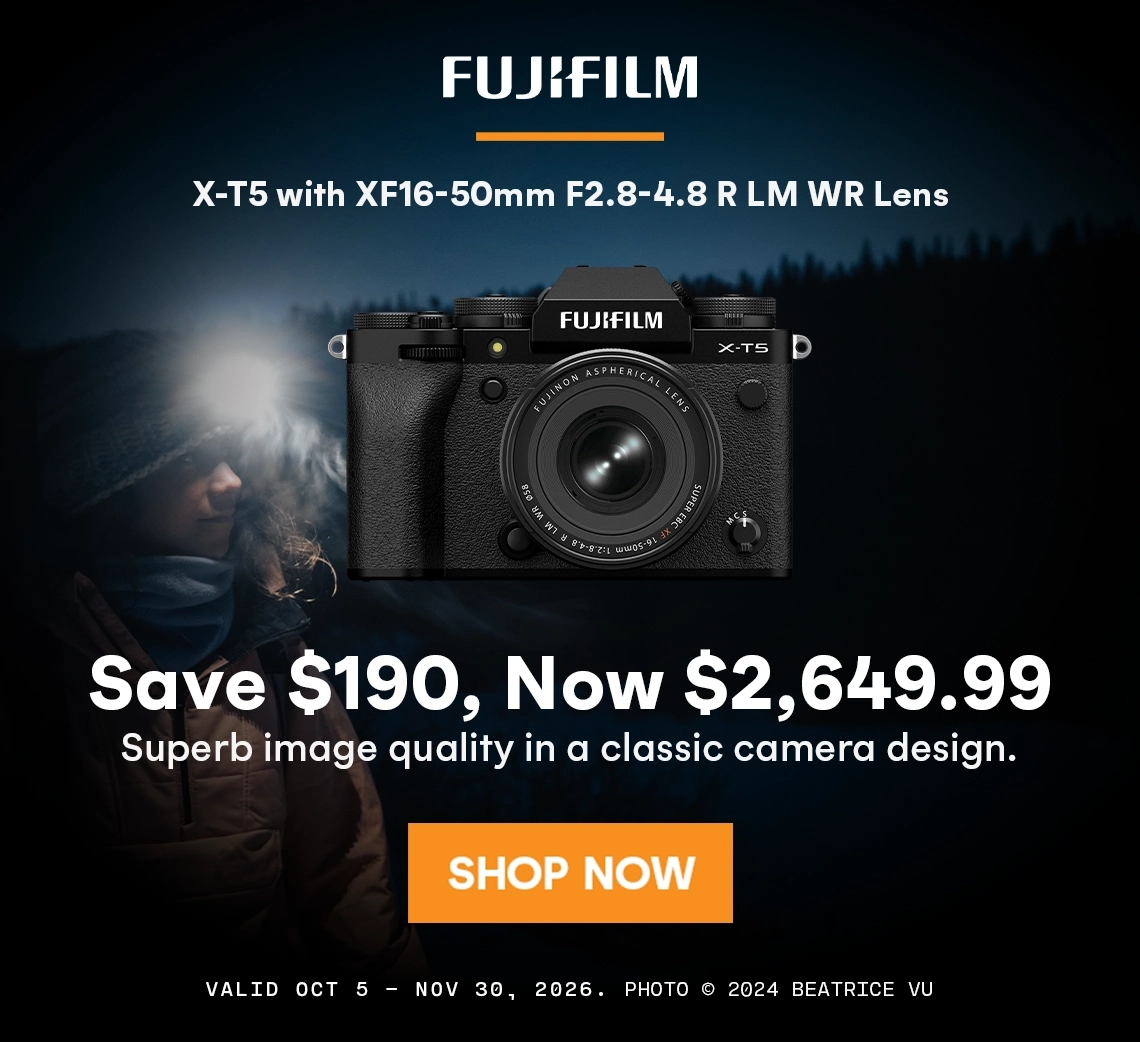 Save on the Fujifilm X-T5 for a limited time!