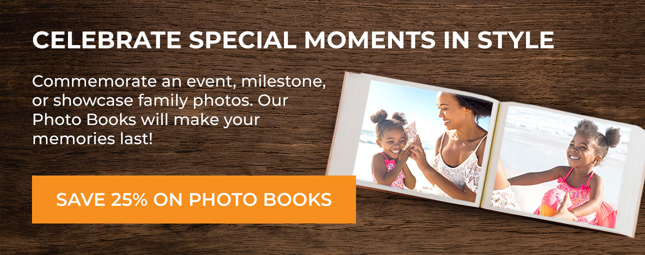 Save 25 Percent off Photobooks!