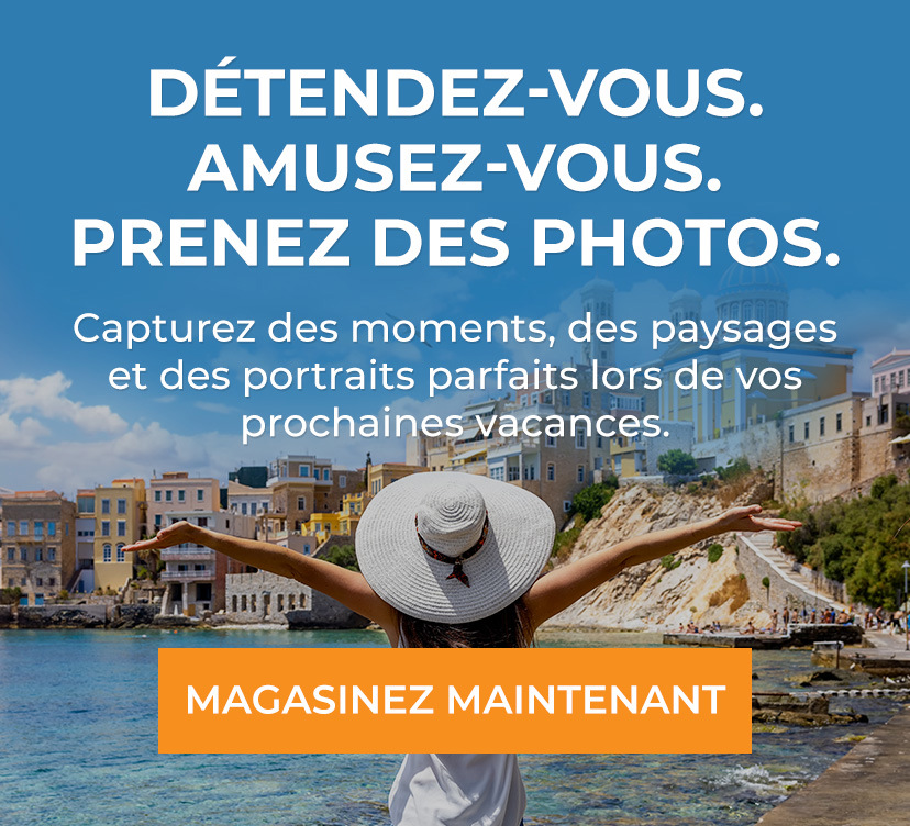 Capturez des moments, des paysages et des portraits parfaits lors de vos prochaines vacances.