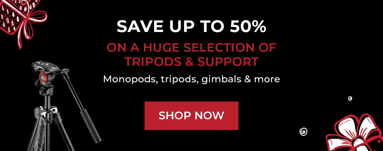 Save up to 50% on Tripods & Support