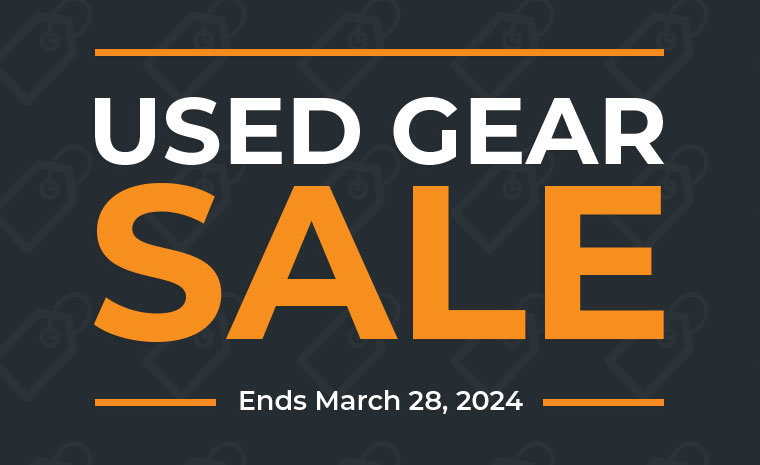 Used gear sale ends March 28, 2024