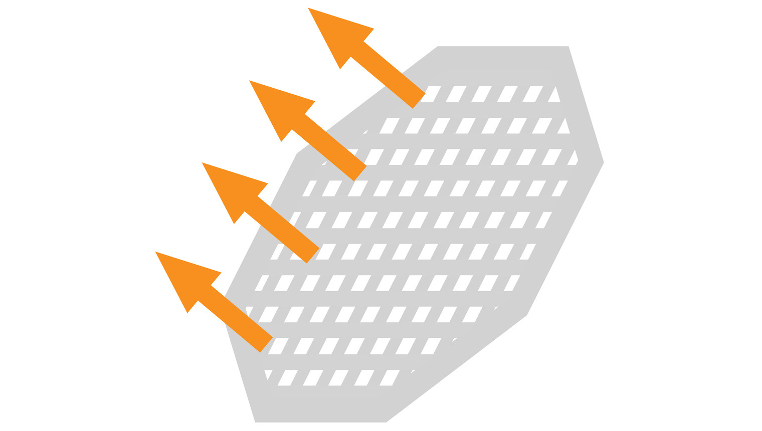 Diagram showing how a grid light works