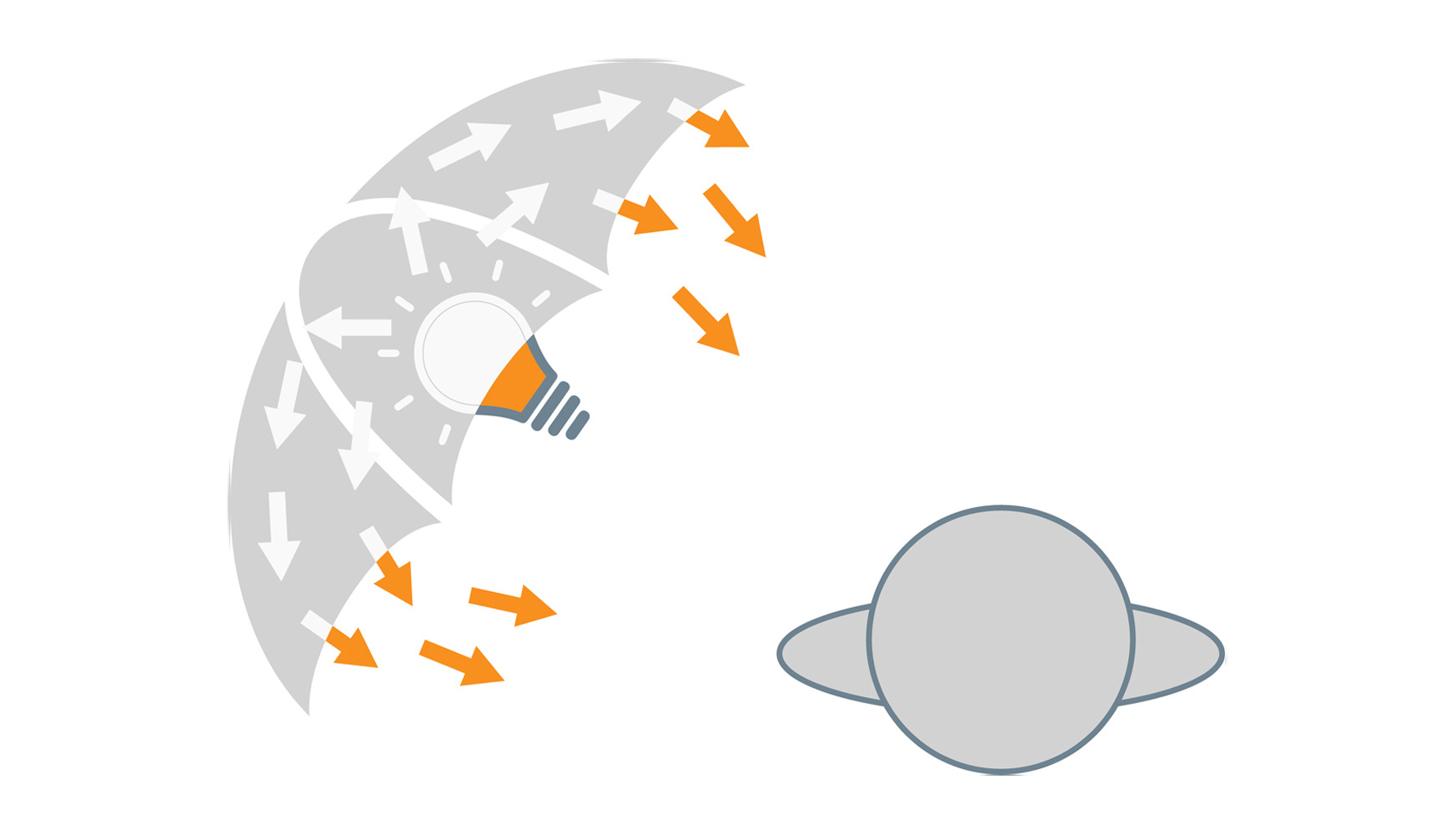 a reflective umbrella