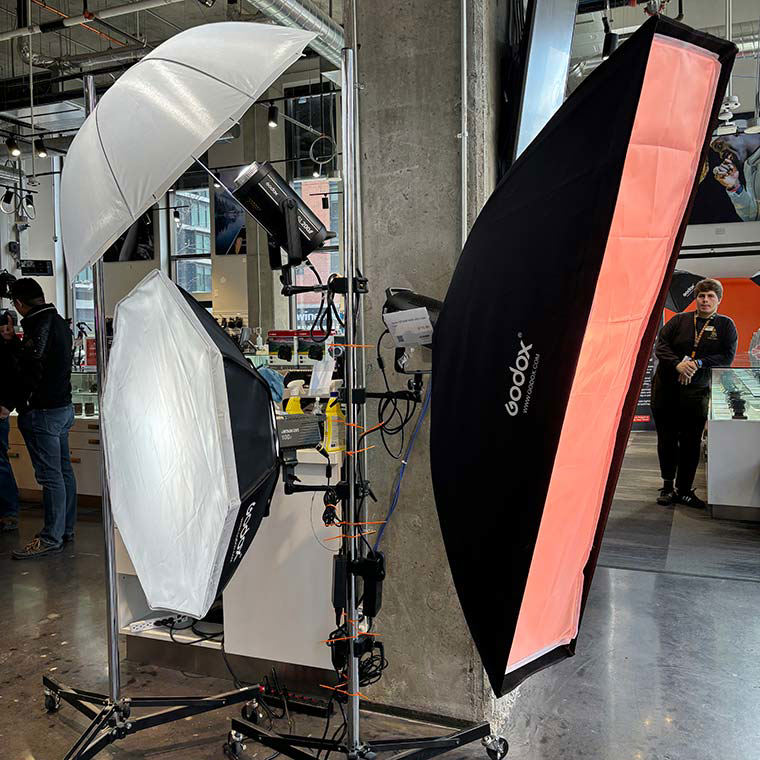 A soft box for lighting