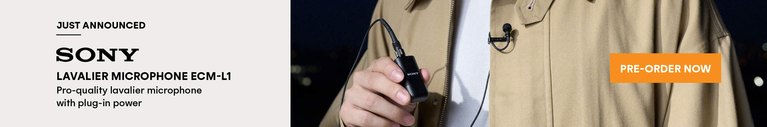 Pre-order the Sony ECM-L1 Lav Mic
