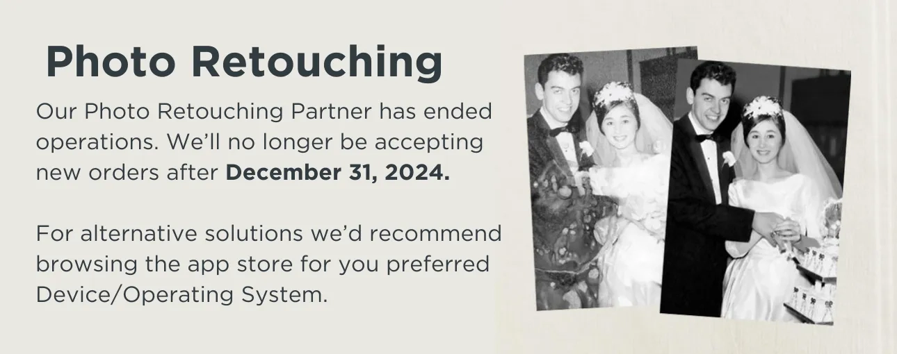 Photo Retouching Services - No longer available after Dec. 31, 2024