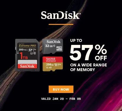 SanDisk up to 57% off memory 