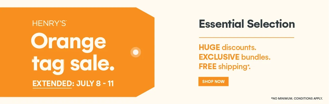 Orange Tag Henry's Essentials Sale