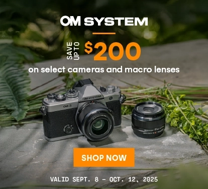 Save up to $200 on select OM System cameras and macro lenses