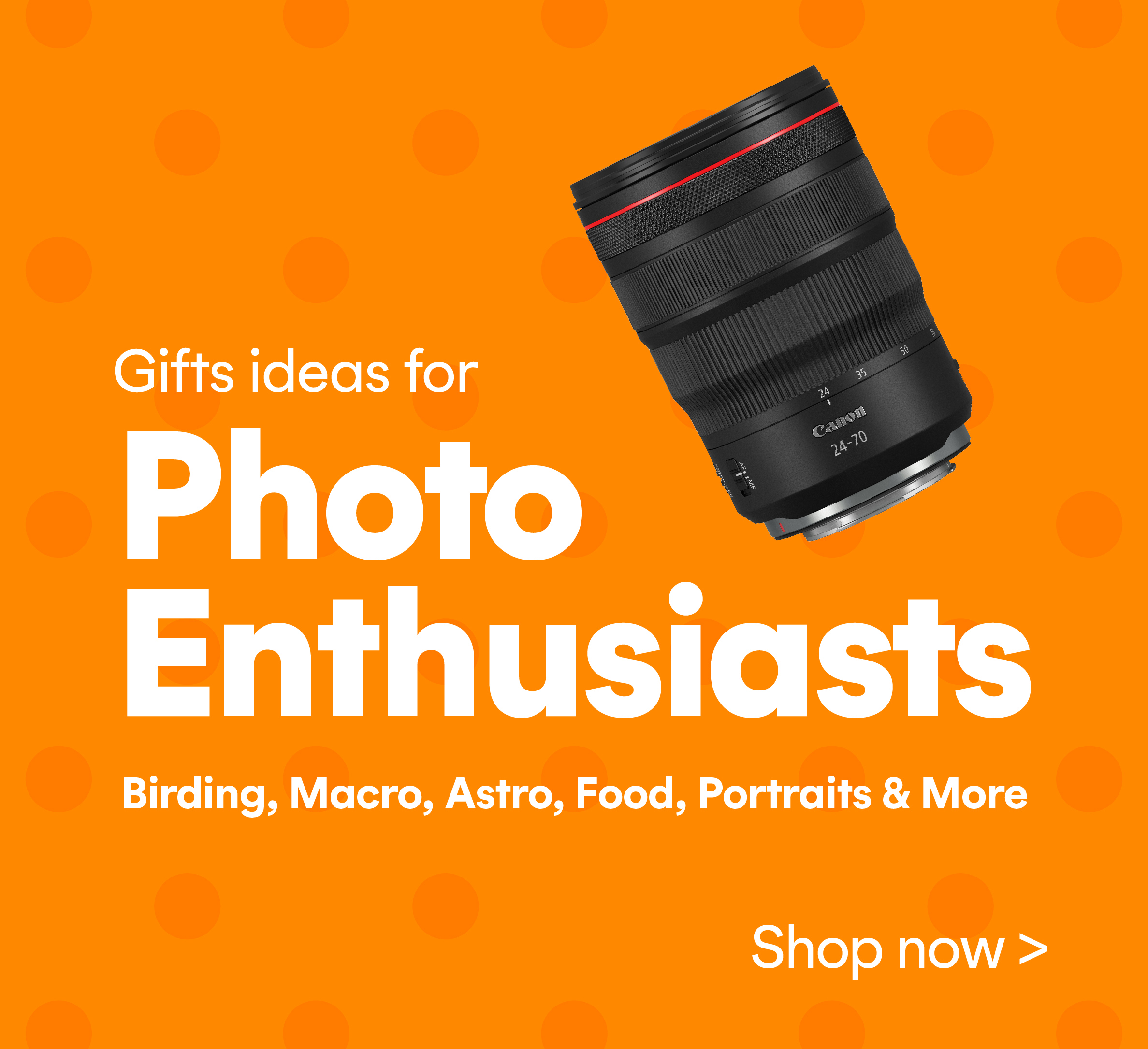 Gifts for Photo Enthusiasts Photographers of birds, landscapes, events and more