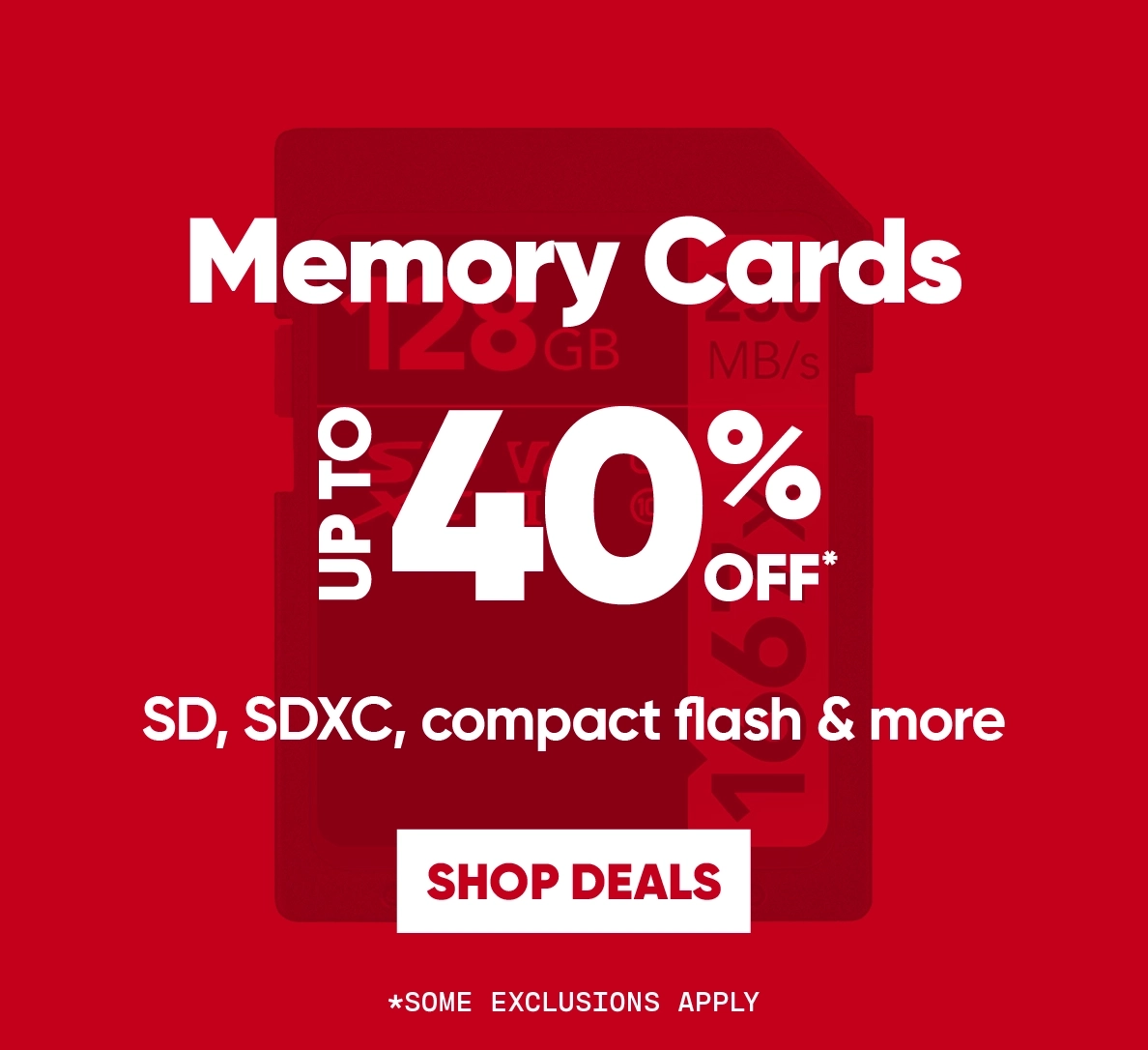 Shop boxing week deals on memory cards!