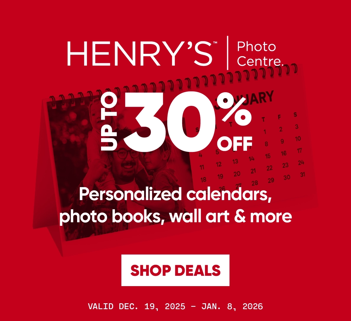 Shop Boxing Week deals on personalized calendars, photo books, wall art and more!