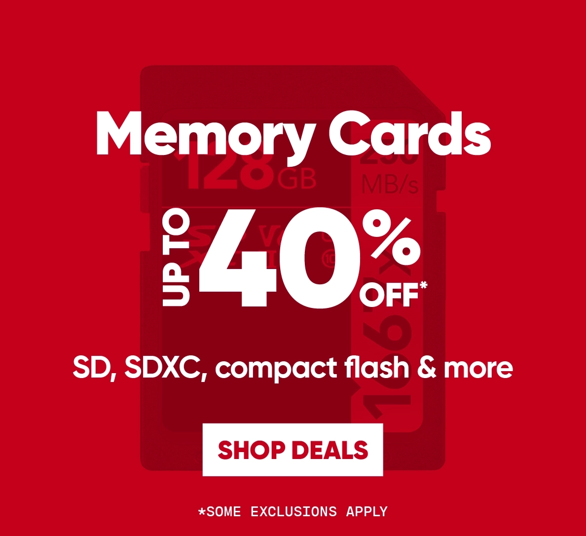 Shop boxing week deals on memory cards!