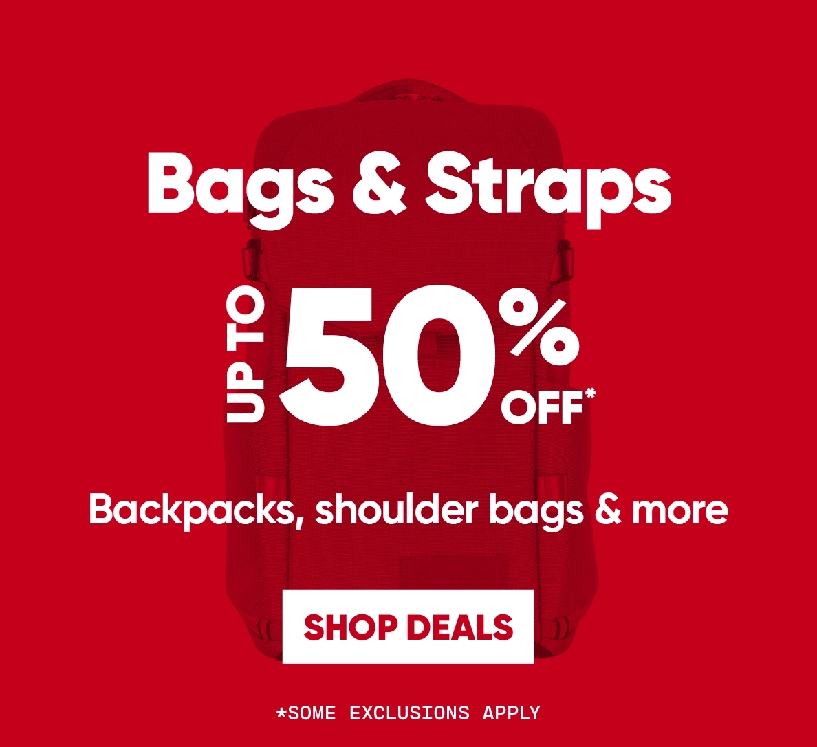 Shop Boxing Week deals on bags and straps.