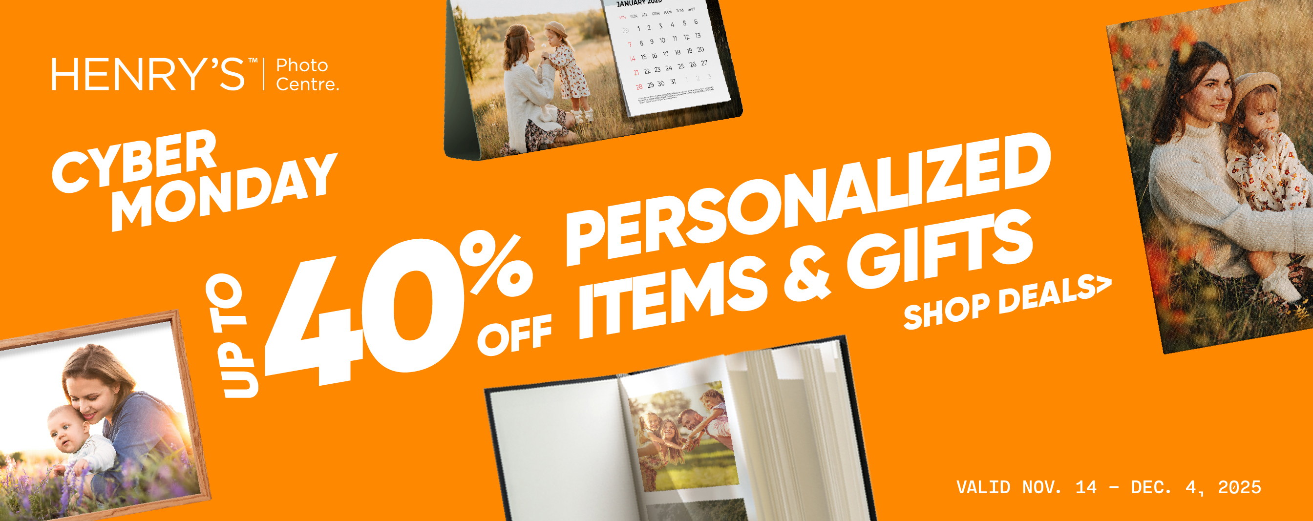40% off personalized photo gifts from Henry's Photo Centre