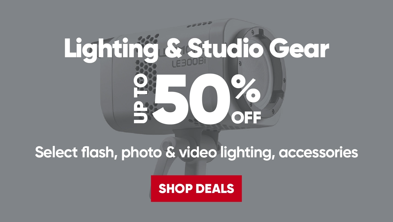 Shop boxing week deals on lighting and studio gear!