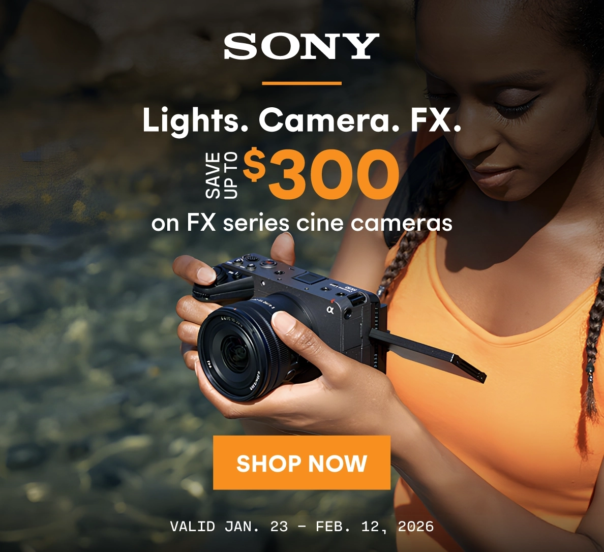 Save up to $300 on select Sony FX-series Cinema cameras