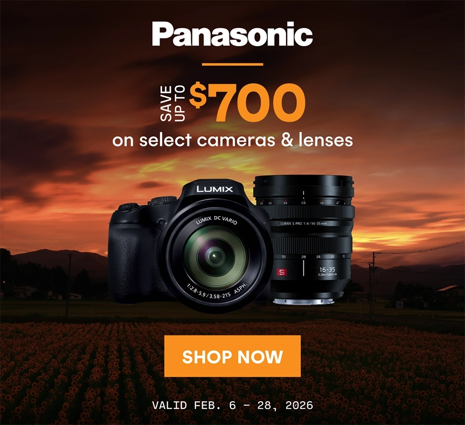 Save up to $700 on select Panasonic cameras and lenses