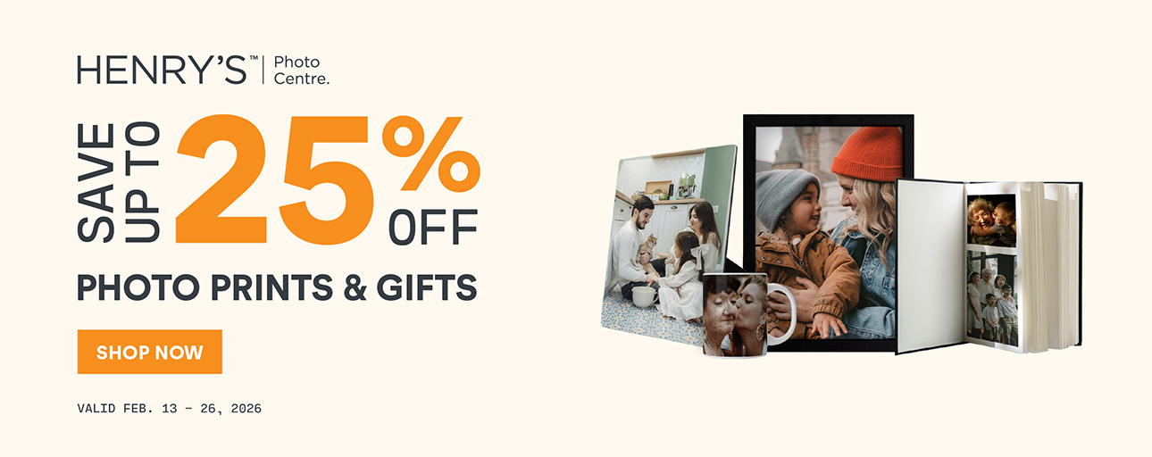 Save up to 25% off photo prints and gifts from Henry's Photo Centre!