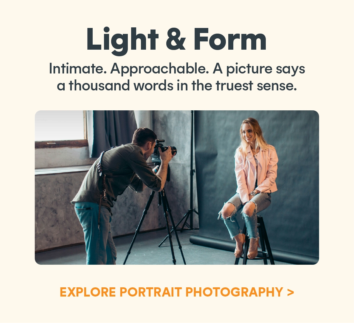 Explore portrait photography.