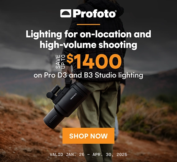 Save up to $1400 on Profoto Pro D3 and B3 studio lighting
