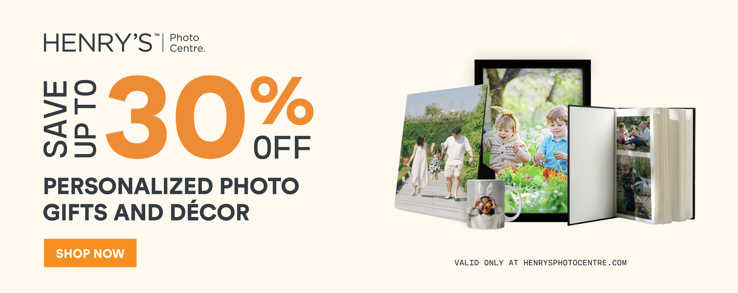 Save up to 30% on personalized photo gifts and decor.