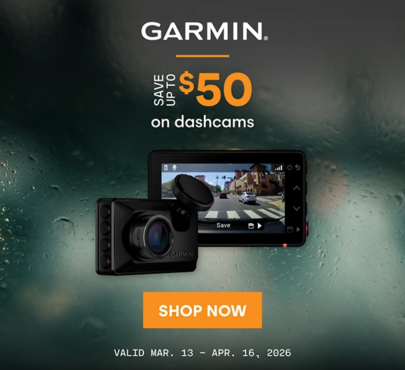 Save up to $50 on Garmin Dashcams