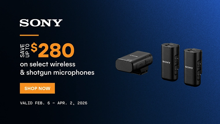 Save up to $280 on select Sony wireless and shotgun microphones