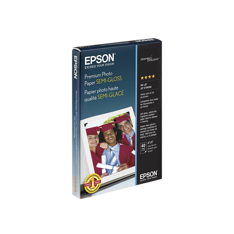 Epson S041982 Photo Paper 4 x 6 - Semi-gloss - 40 Sheet