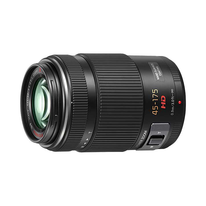 【N2329】 Panasonic LUMIX 45-175 4-5.6 Panasonic Lumix G X Vario PZ 45-175mm f/4.0-5.6 ASPH Lens - Black