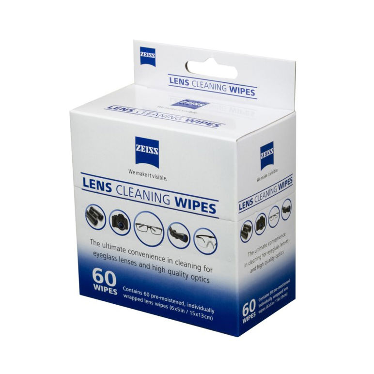 ZEISS Lens Wipes 60 Count Disposable