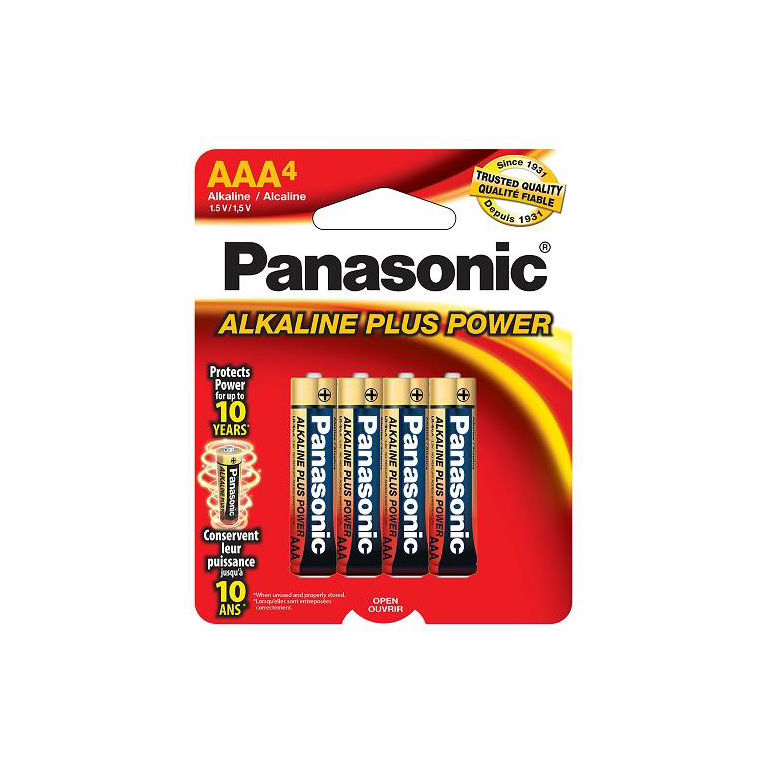 Panasonic Alkaline Plus AAA4/Pk Battery
