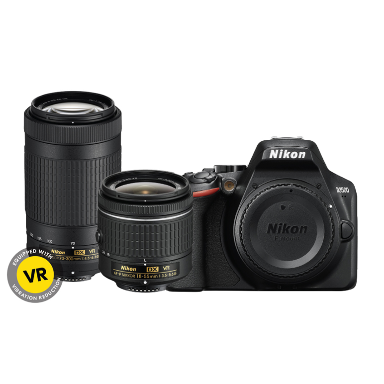 Nikon D3500 with 18-55mm VR/70-300mm VR Henry's