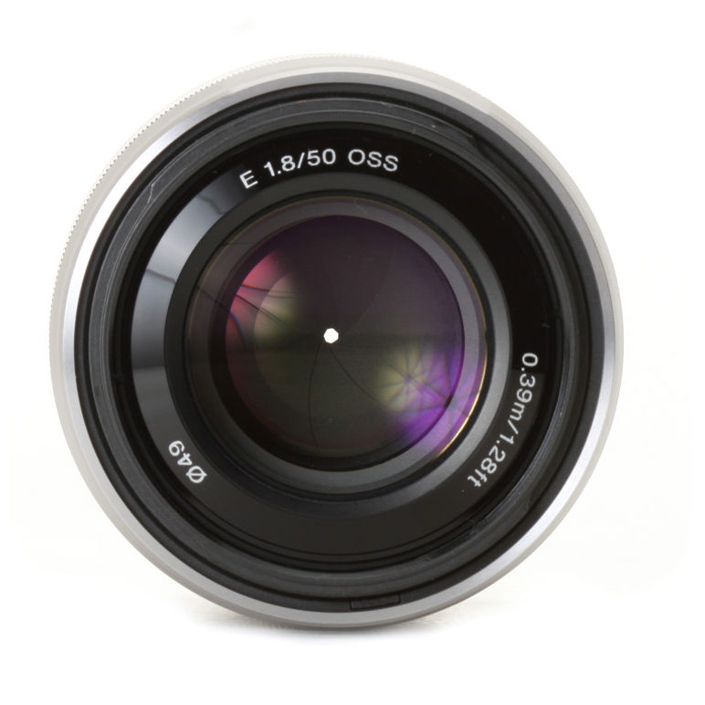 Sony SEL 50mm f/1.8 OSS Lens, Silver