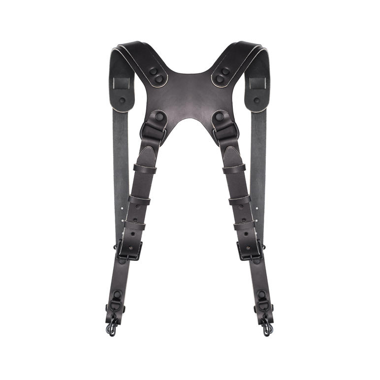Fab' Leather Dual Camera Harness F22 Black