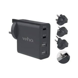 Veho TA-45 Multi Region USB Charger Plug Adapter