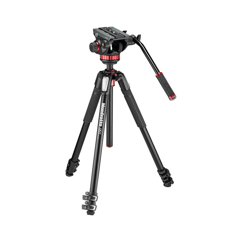 USED Manfrotto MT055XPRO3 Tripod + MVH502AH Video Head