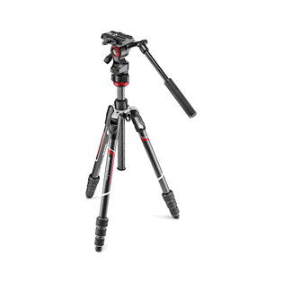 Manfrotto Befree Carbon Tripod Kit w/Twist Locks + MVH400AH