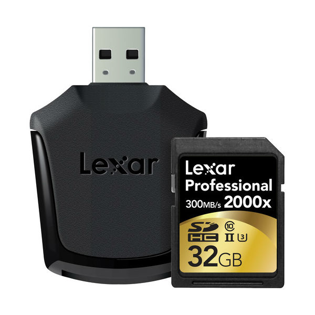 Lexar 2000X SDHC UHS-II U3 with Reader