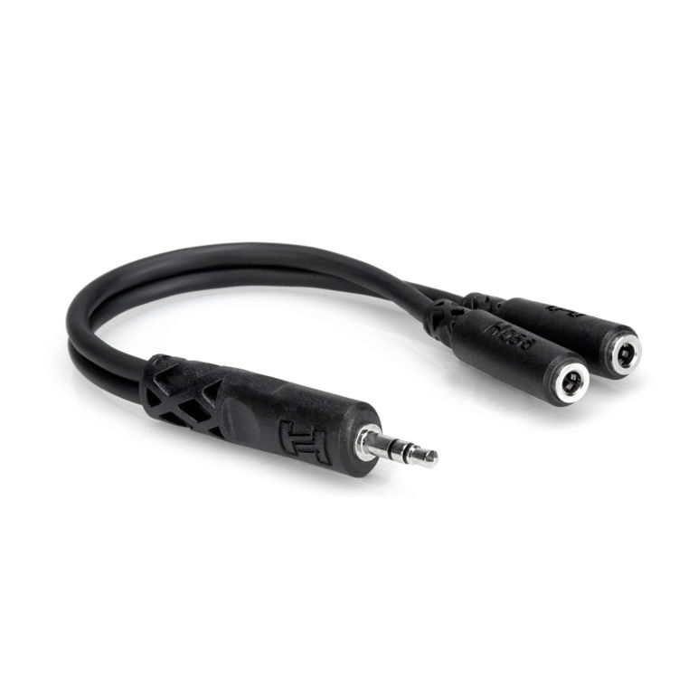 Hosa 3.5mm TRS to 2X 3.5mm TRSF Cable